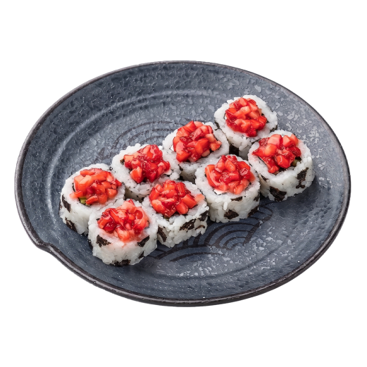 Панда рол з креветкою та полуницею