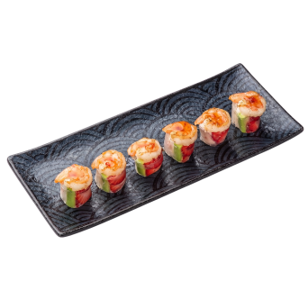 Спринг ролл с креветкой и клубникой